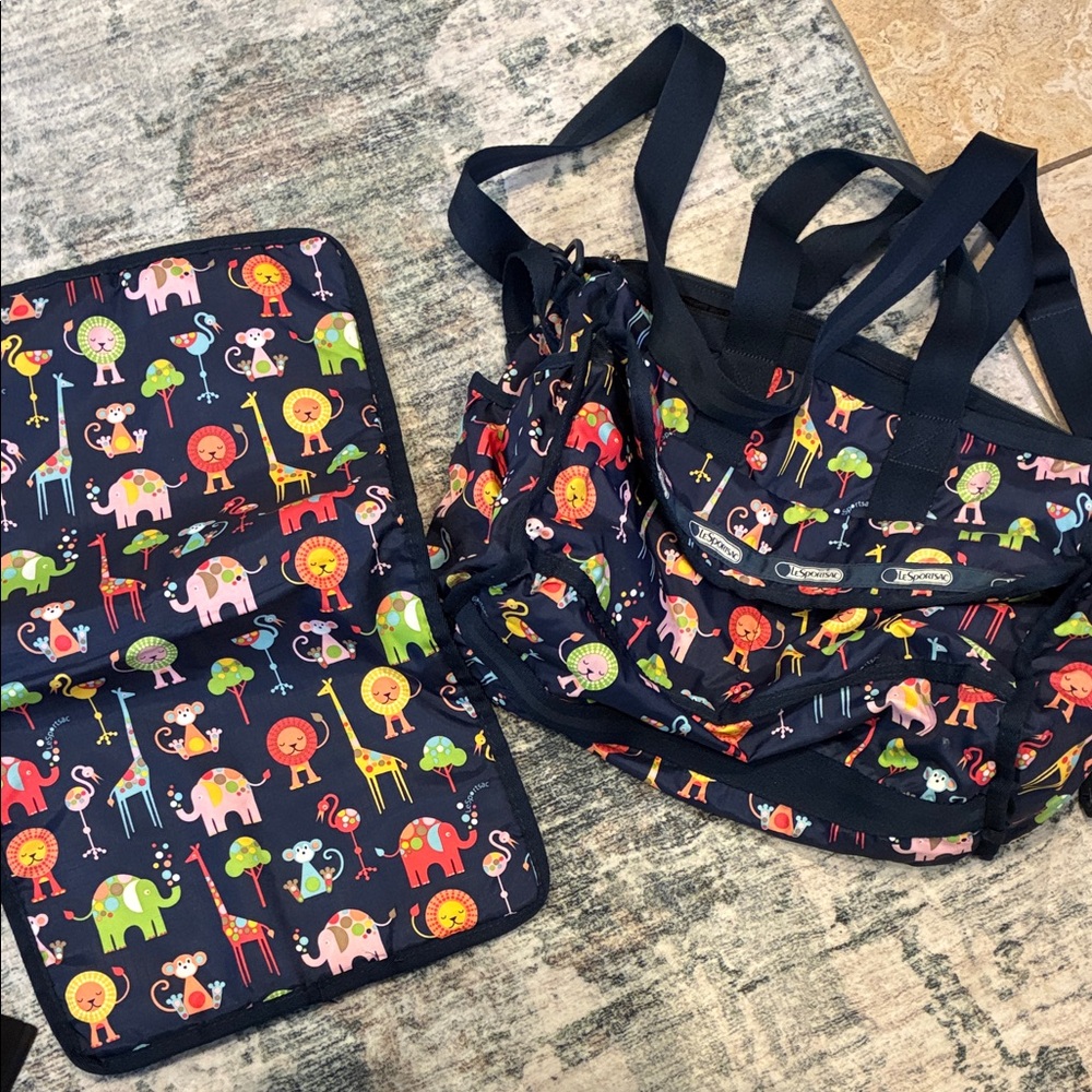 Lesportsac Colorful Safari Print Baby Bag